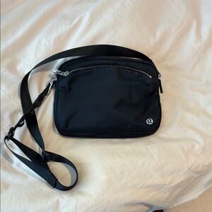 lululemon athletica Black Messenger Bag